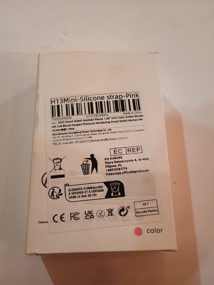 SIMSON LAB SMARTWATCH Pink Silicone Strap Android