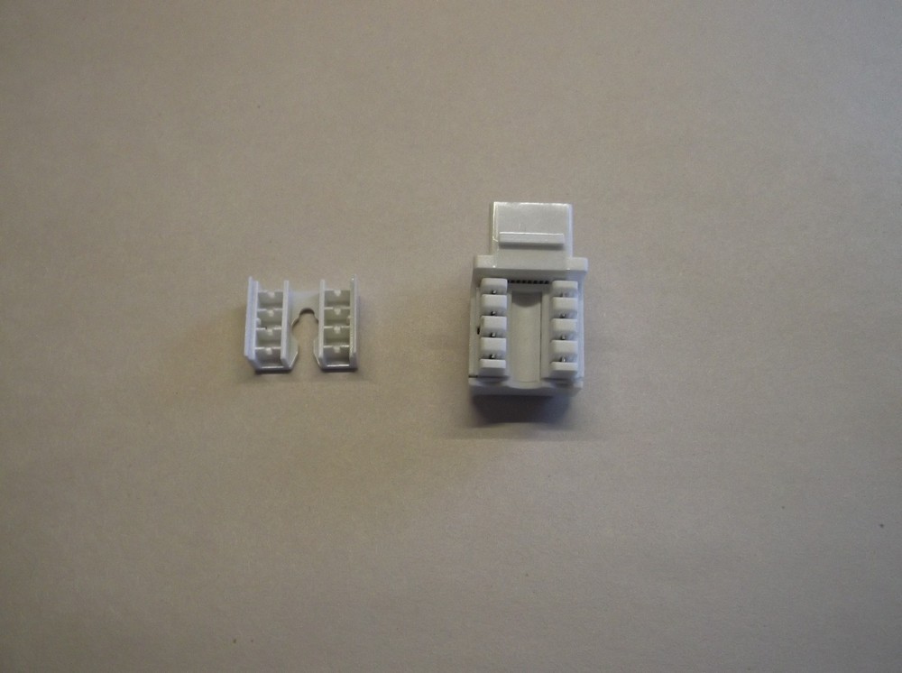 Cat5E Keystone Jack in White 25 Pcs Pack 110 Punch Data Computer Network