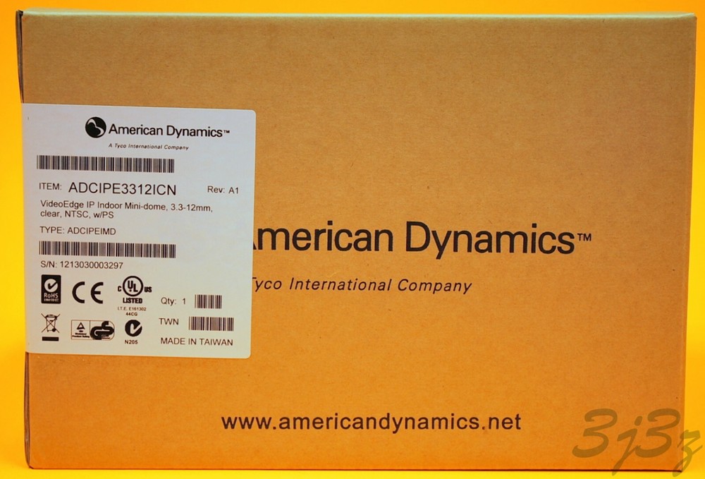 American Dynamics ADCIPE3312ICN Indoor Mini-dome Camera