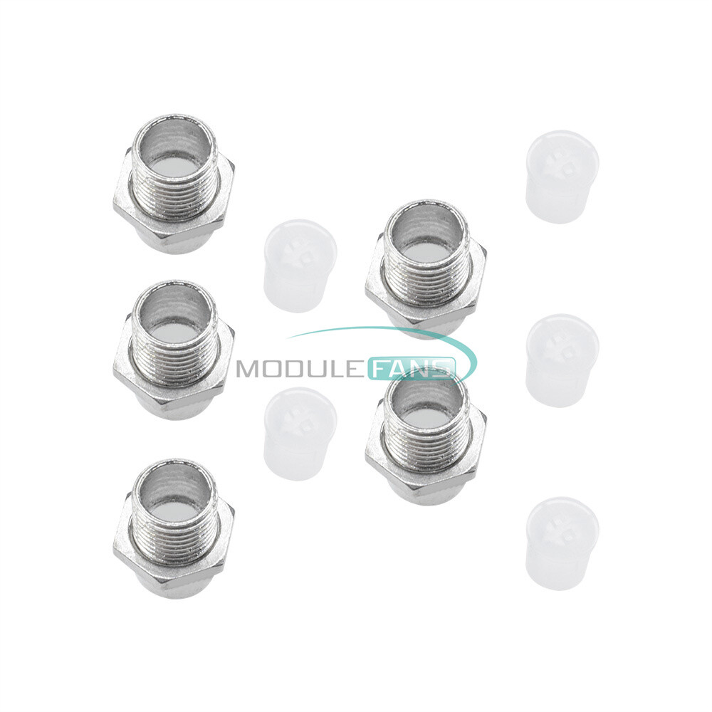 20PCS 5MM Chrome Metal Silver Bezel LED Holder Panel Display Mount Base Rubber