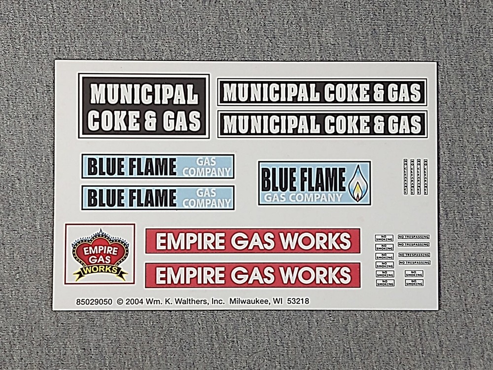 Walthers Cornerstone HO Decals for Coke Retort Structure Kit 933-2910 ~ TS