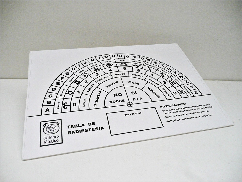 Dowsing Table, in Spanish