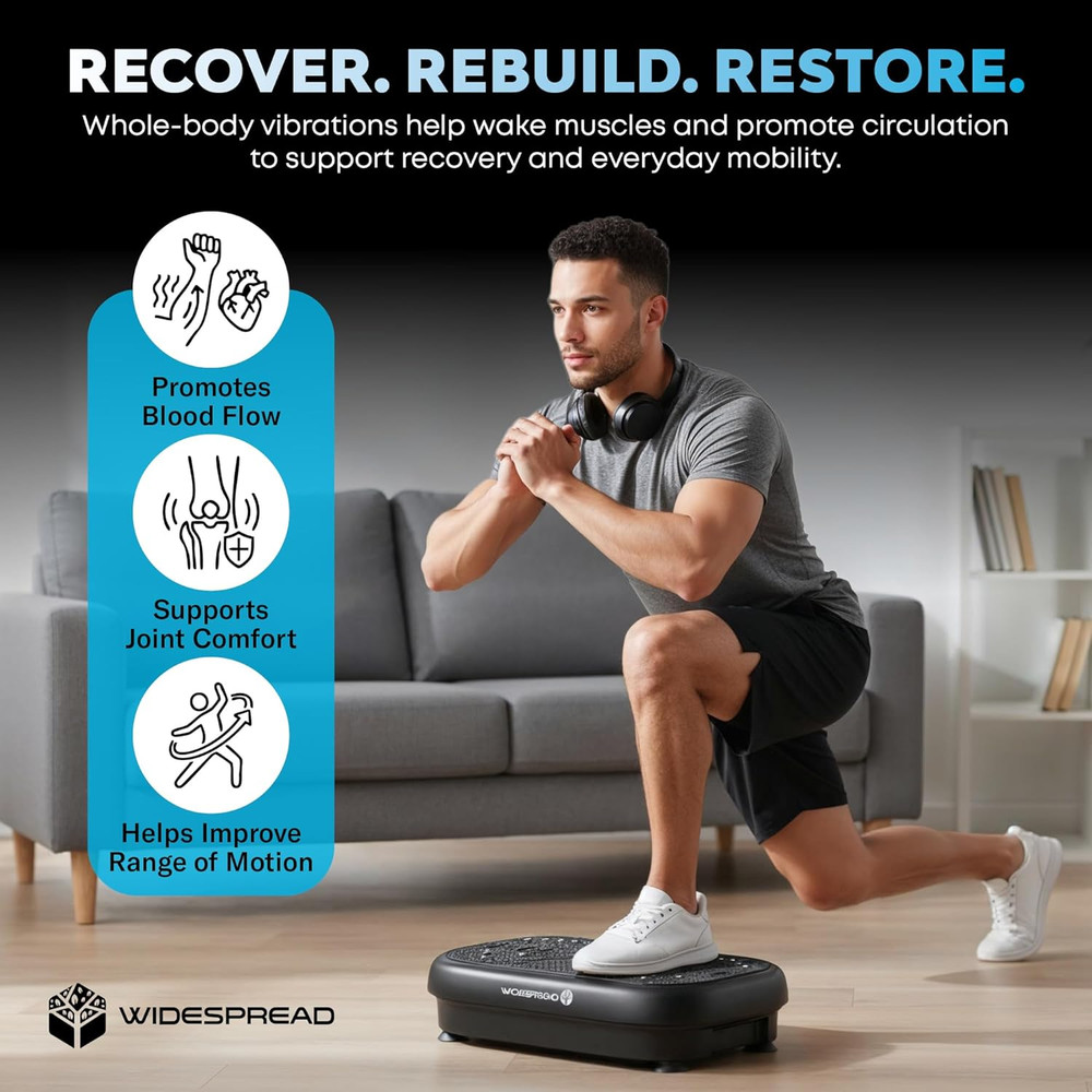 Vibration Plate Exercise Machine, Full Body Shaker Workout Vibrate Stand Shake B