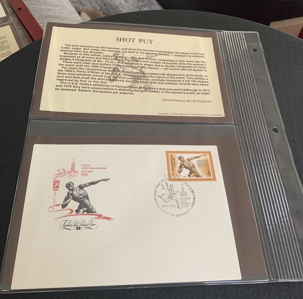 Russia 1980 Moscow  Fdc Olympics  Shot Put