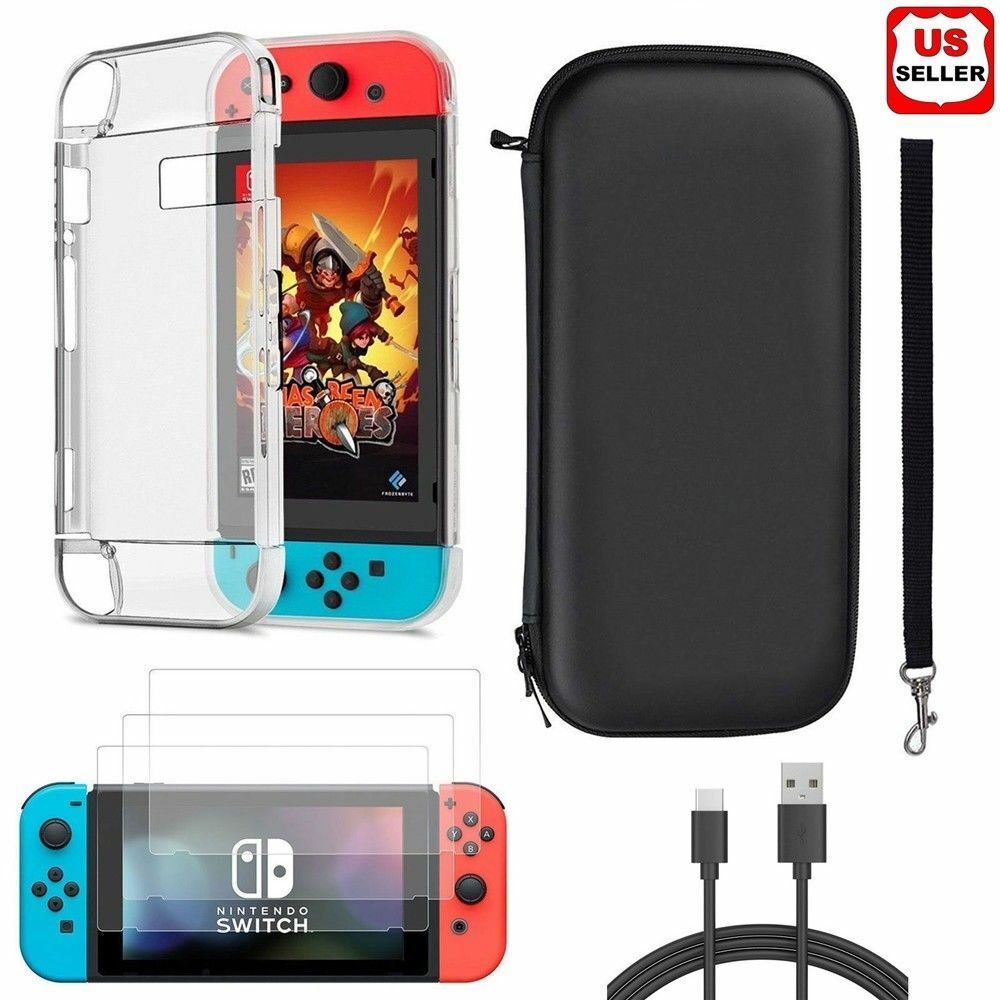 Accessories Case Bag+Shell Cover+Charging Cable+Protector for Nintendo Switch