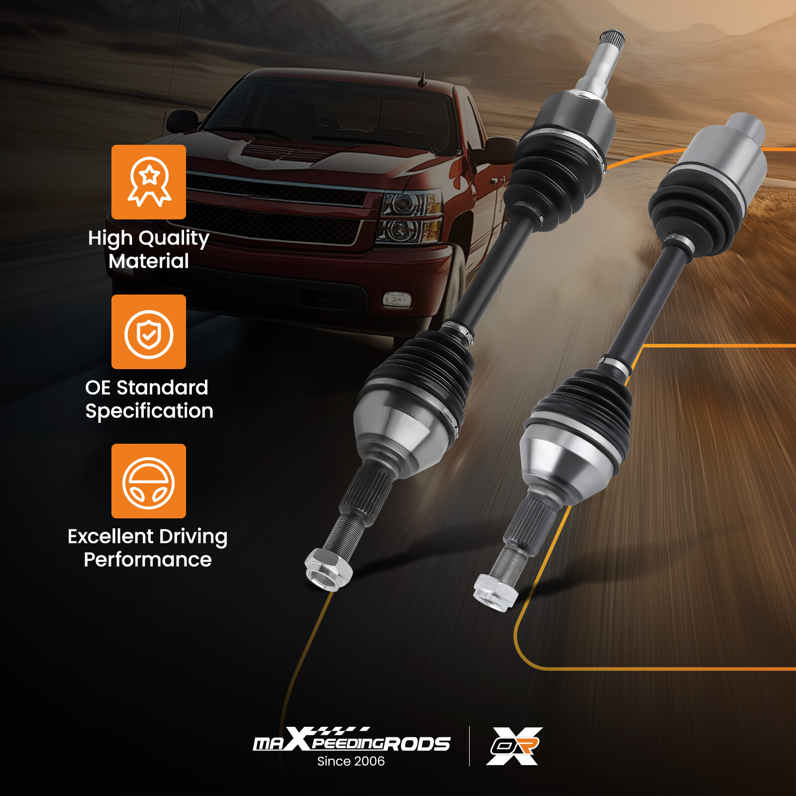 CV Axle Joint Assembly Front Left+Right For Chevy Equinox GMC Terrain 2.4L 10-17