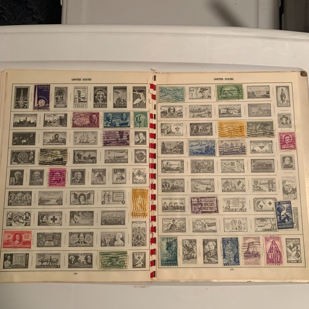 Pioneer Stamp Collecting Book With Stamps Copyright 1960 H. E. Harris