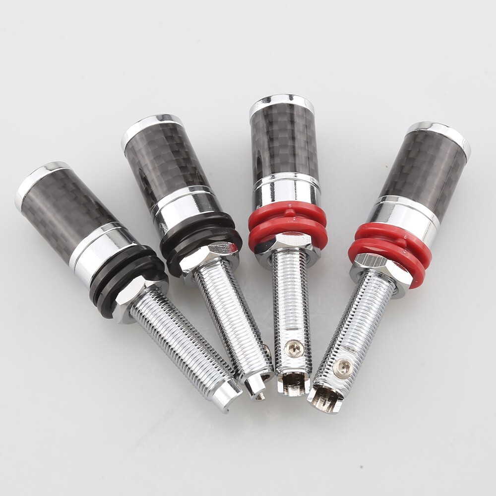 4Pcs Copper Long Amplifier Speaker Banana Female Terminal Binding Post Socket