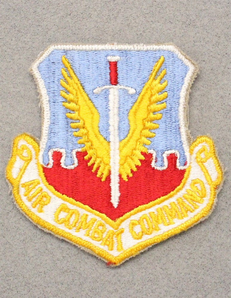 USAF Air Force Patch 196: Air Combat Command - 3" w/hook & loop back