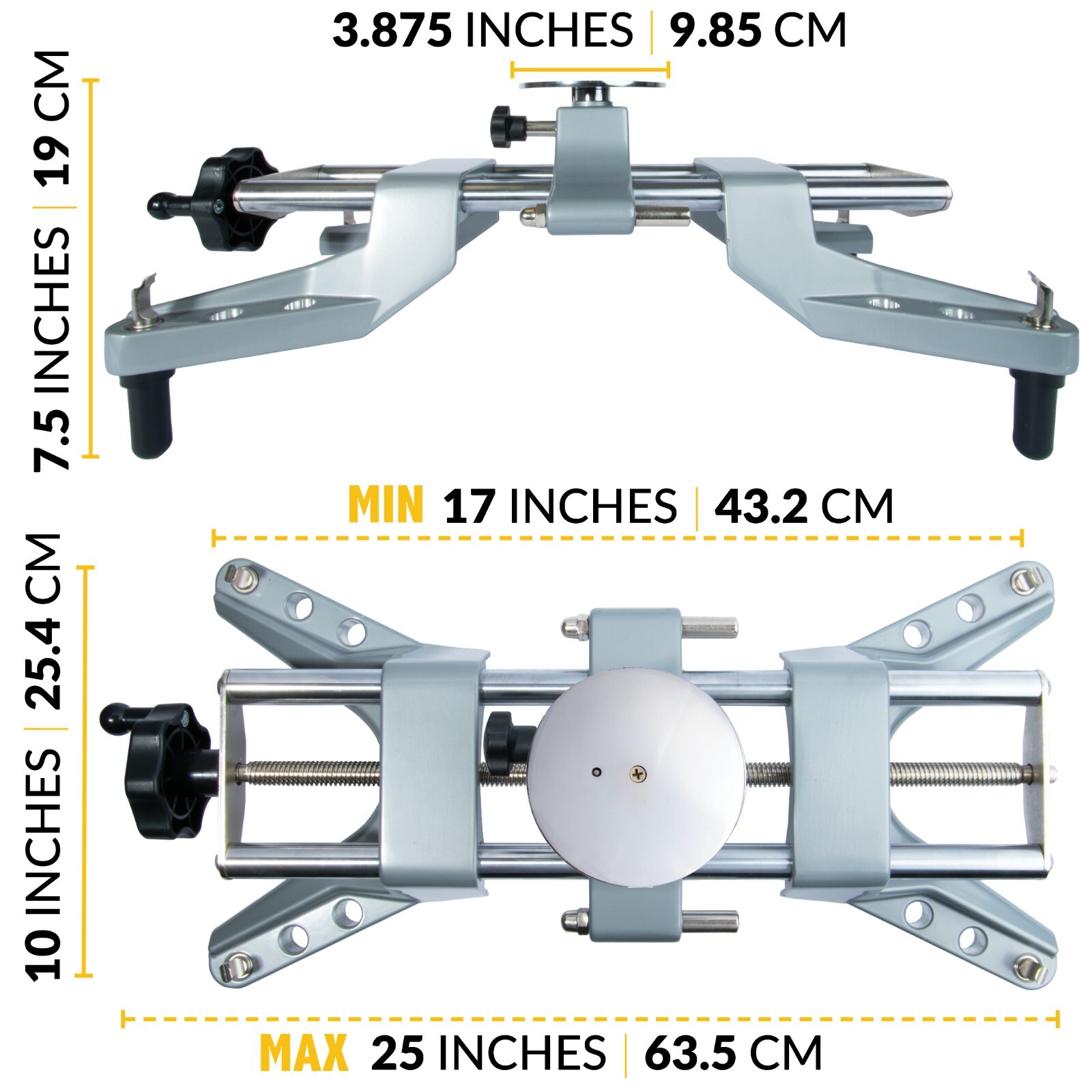 3D DSP Wheel Alignment Rack Tool - Wheel Clamp with Adapter for Magnetic Gauges
