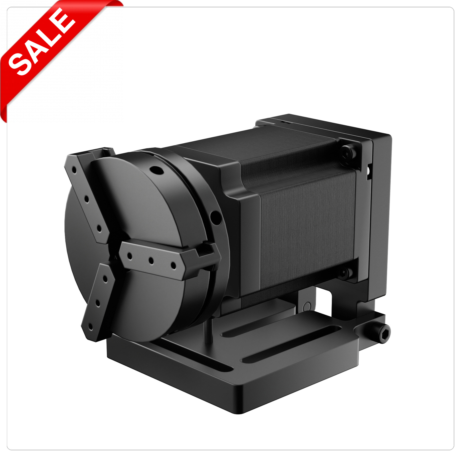 70mm Rotary Axis Attachment for Fiber Laser Engraver w 3 Jaw Rotary Chuck - Used