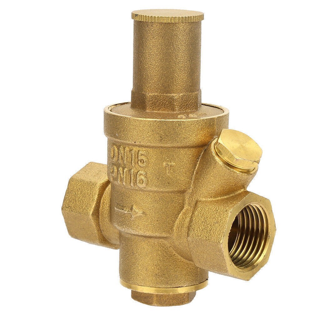 1pc Brass Adjustable Water Pressure Reducing Regulator Valve Thread DN15 1/2"