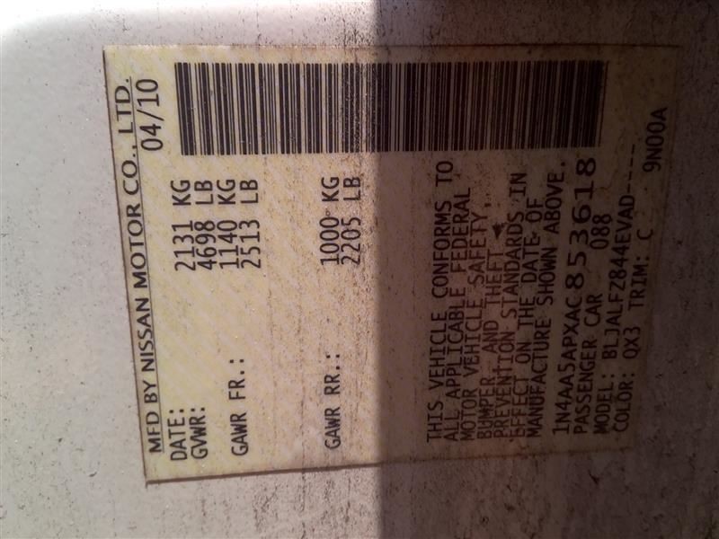 Console Front Floor With Navigation System Fits 10 MAXIMA 103958059