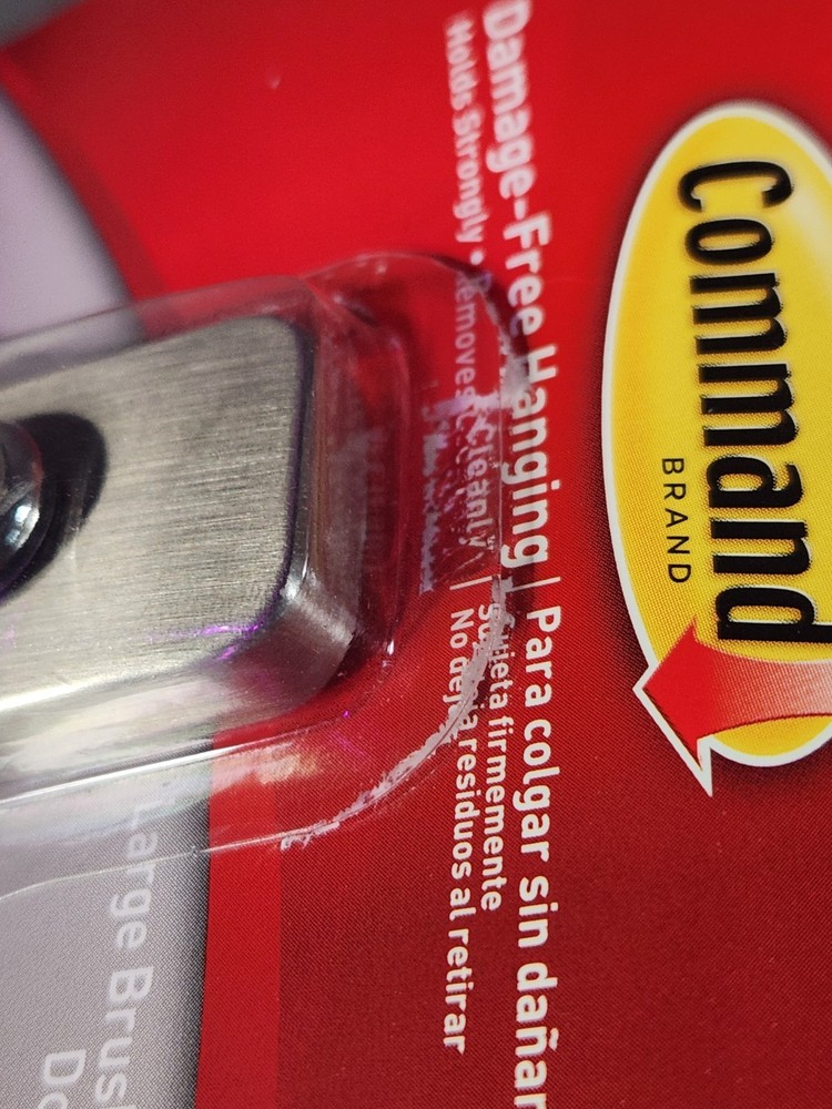2 Pack~3M Command Large Plastic Hook 4.03 in. L DAMAGED PACKAGING~NEW