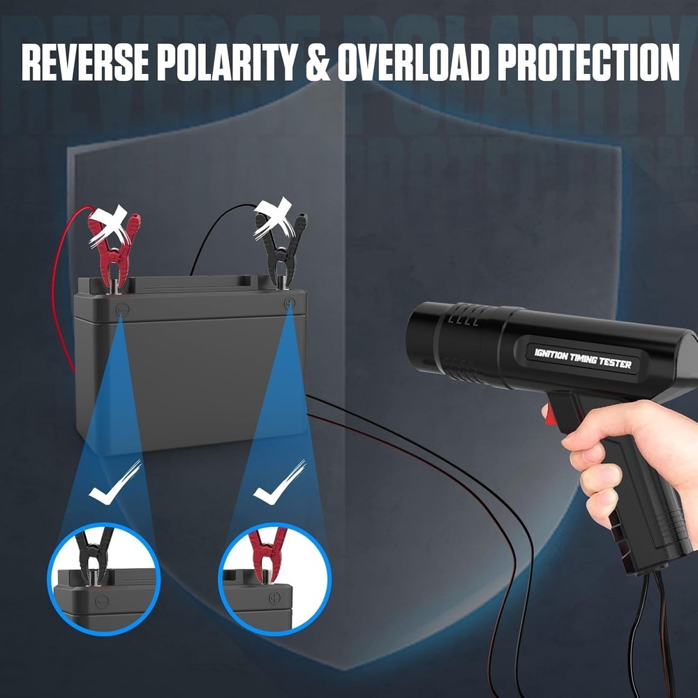 Timing Light 12V, Engine Timing Gun Strong Flash Lights with Sliding Sensor C...