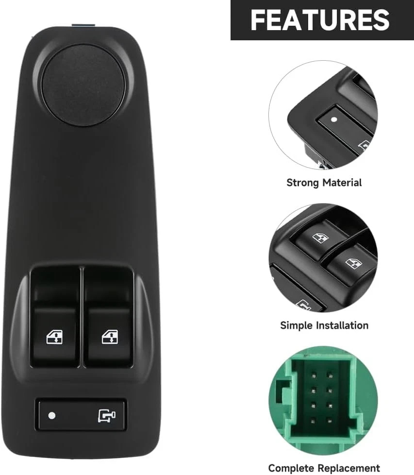 Front Driver Side Master Power Window Switch - Compatible for Ram Promaster 1500
