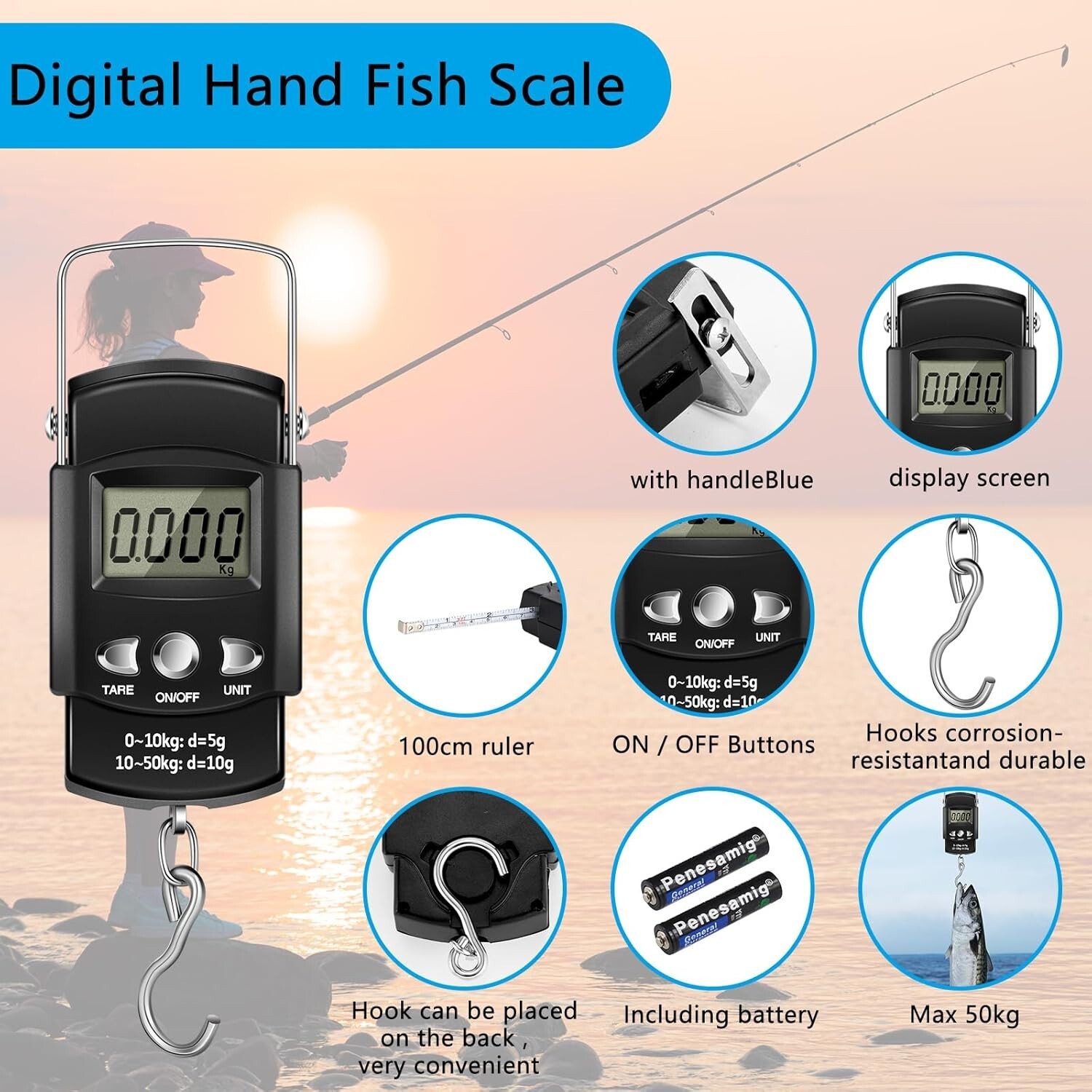 Fish Hook Remover Tools Fish Plier Fishing Scale Fish Lip Gripper with backpack