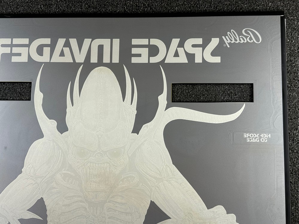 Bally Space Invaders Pinball Machine Game Backglass ORIGINAL Inner