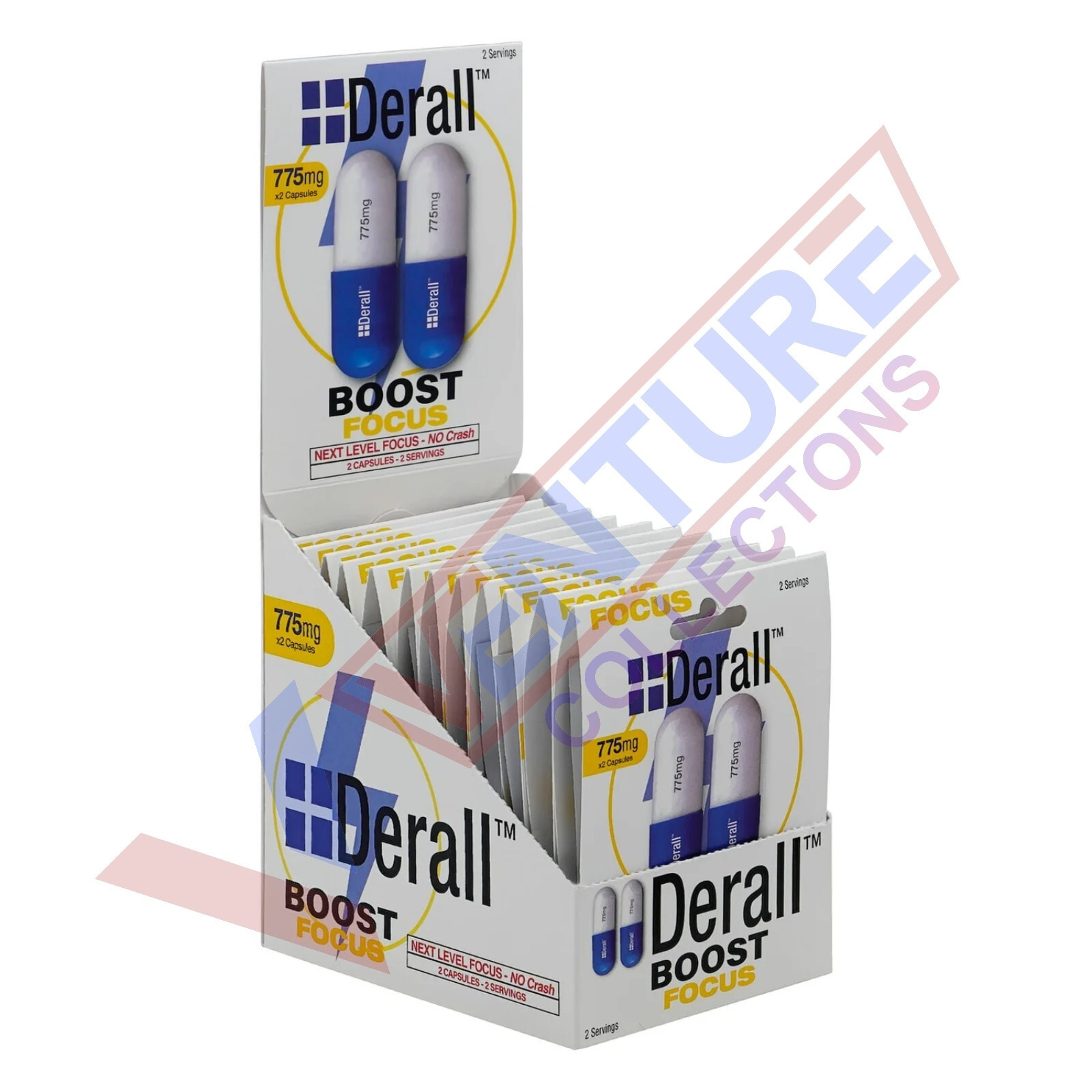 Derall Boost Focus 775mg Energy Concentration Full Box - 24 Capsules - FREE SHIP