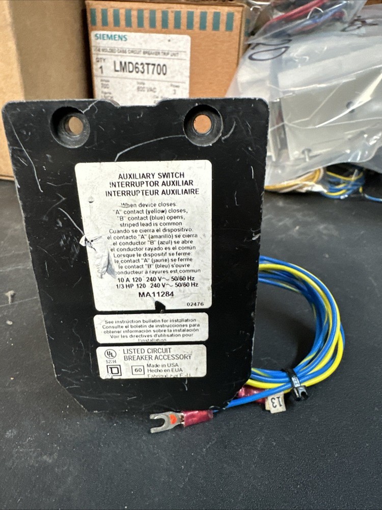 SQUARE D AUX SWITCH (USED) MA11284