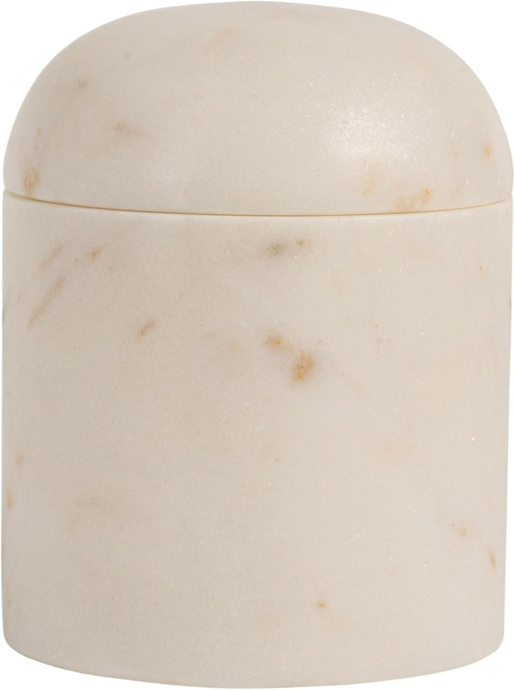 round Marble Salt Cellar, White