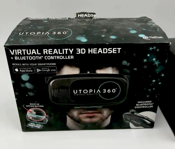 New Open Box Utopia 360 Virtual Reality 3D Headset w/ Controller