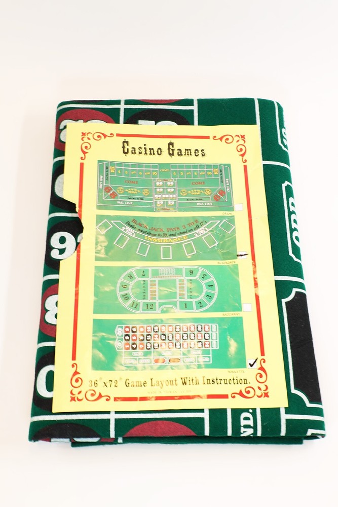 Casino Games Layout Mat with Instructions