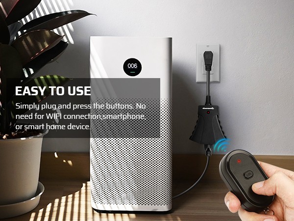 Outdoor Wireless Remote Control Power Strip 3 Grounded Outlets 100Ft Range