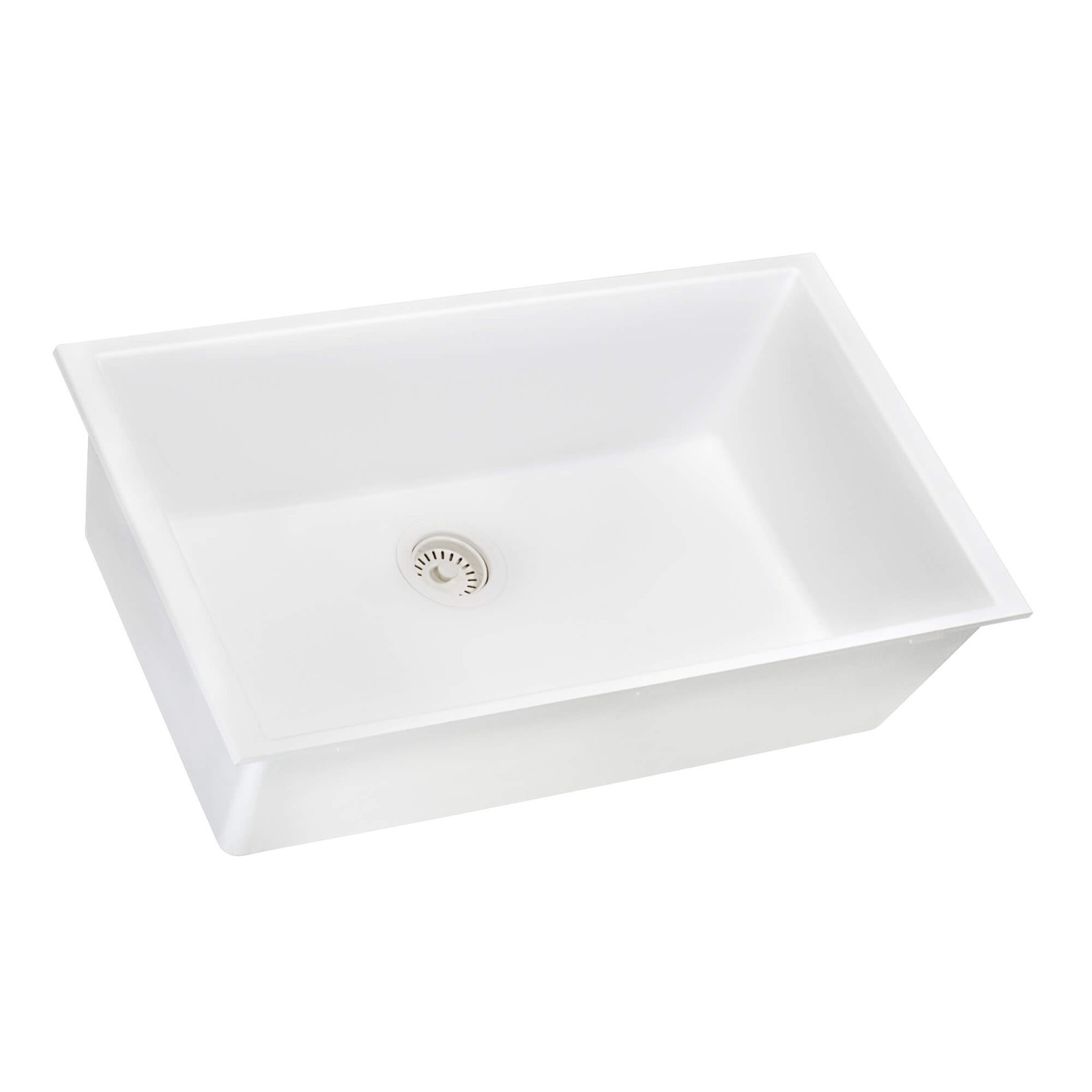 Ruvati 27x18" Undermount Granite Composite Quartz Kitchen Sink- RVG2027WH