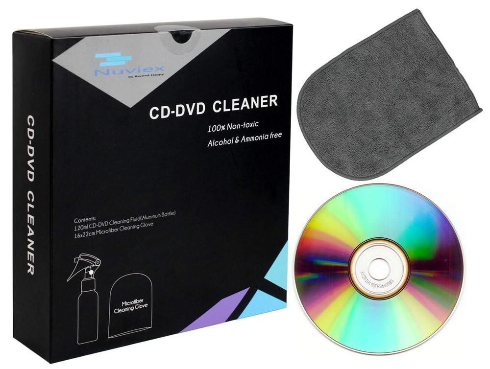 CD DVD Cleaner Solution Spray Fluid - Premium Compact disc Cleaning Kit with...