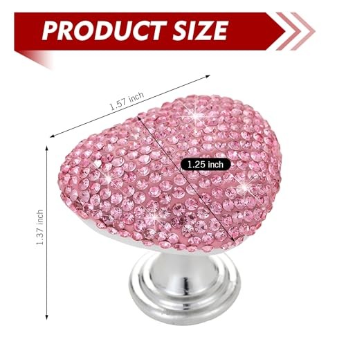 Car Push Start Button, Scratch-resistant Push-type 1 PC Pink #Diamond-encrusted