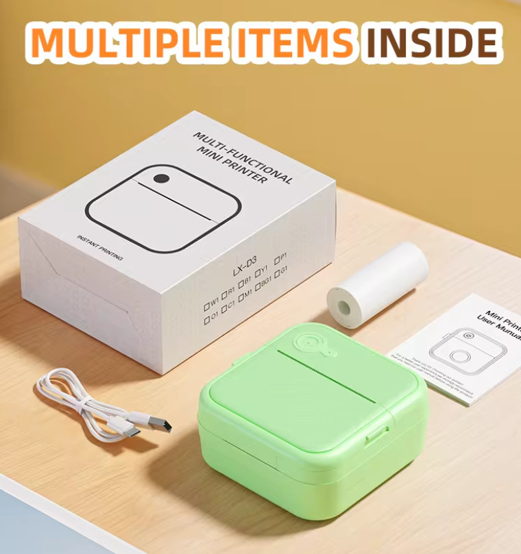 Smart Mini Bluetooth Printer Inkless Label Sticker Maker Portable