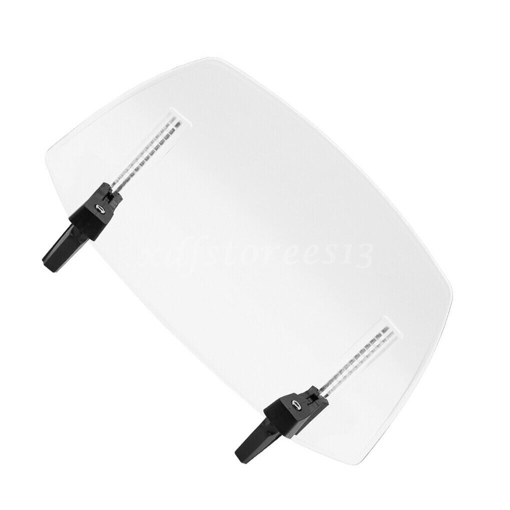 Motorcycle Universal Clip On Windshield Wind Screen Deflector Extension Spoiler