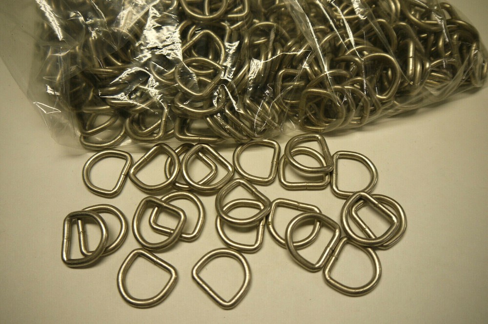 Wholesale Silver matt D Ring . for 45 pieces. 3/4"