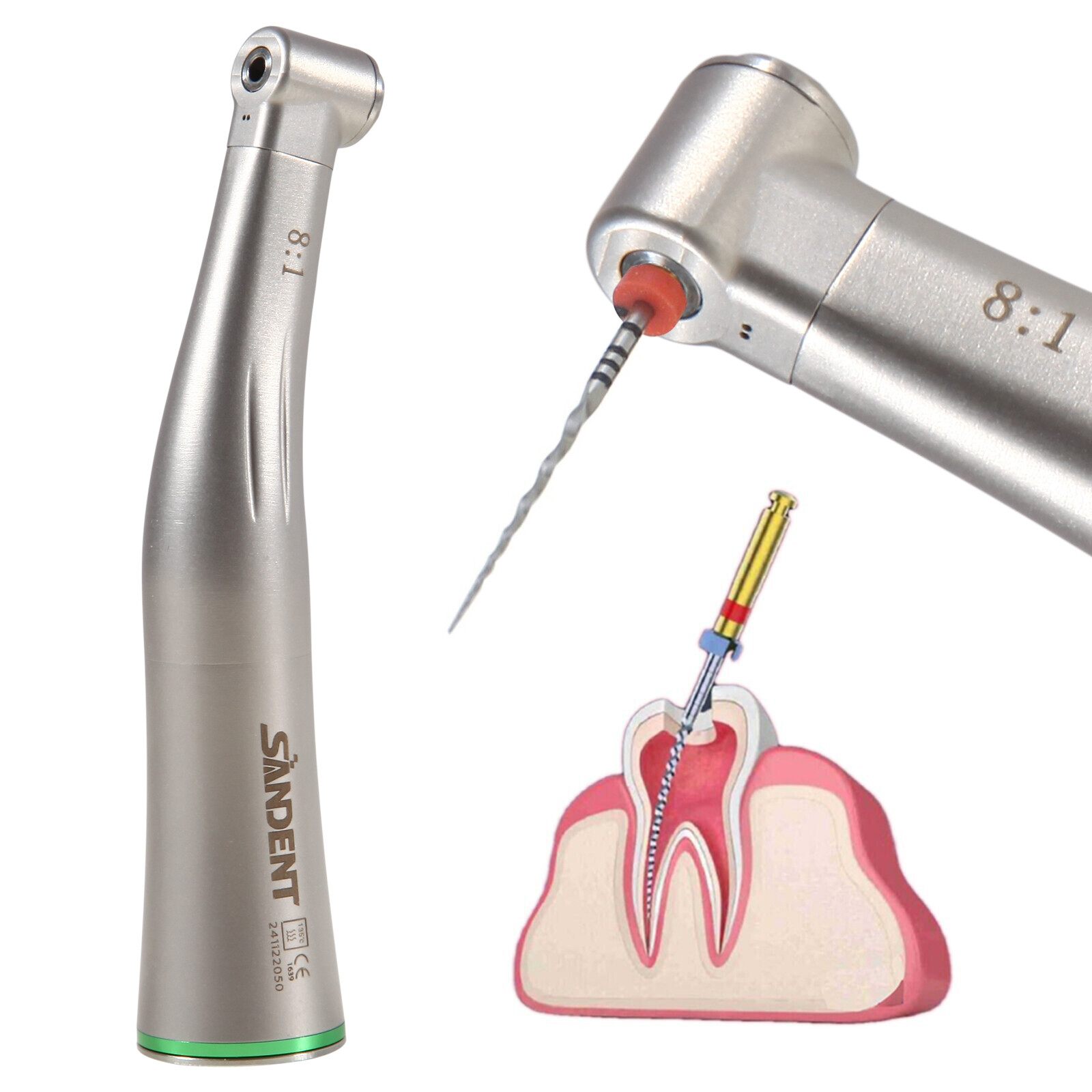 Dental 8:1 Endo Handpiece Endodontic Contra Angle Mini Attachement SybronEndo ty