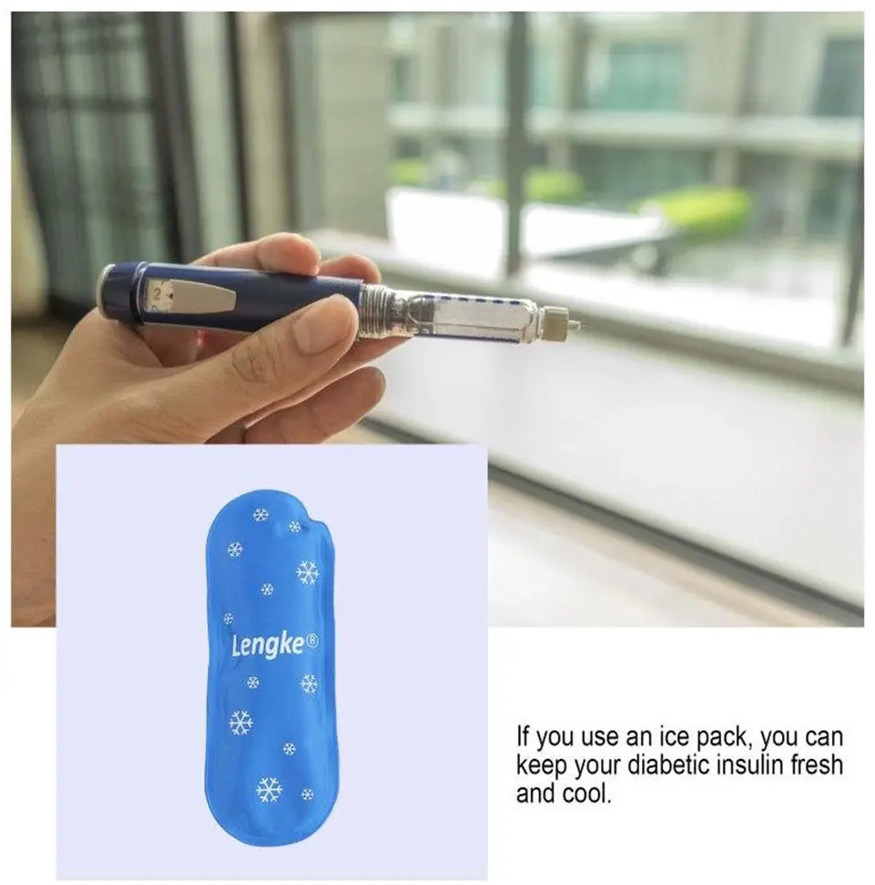 2pcs Portable Reusable Diabetic Insulin Cooling Gel Ice Pack Protector - NEW