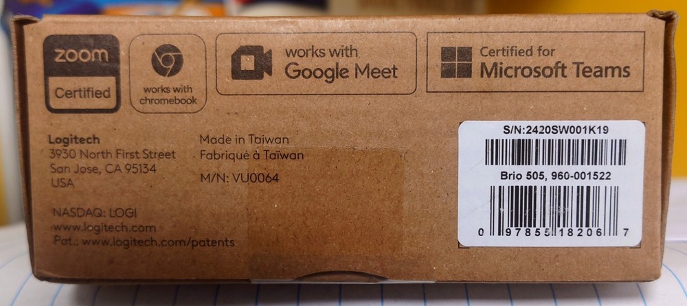 Logitech Brio 505 Full HD Webcam With HDR