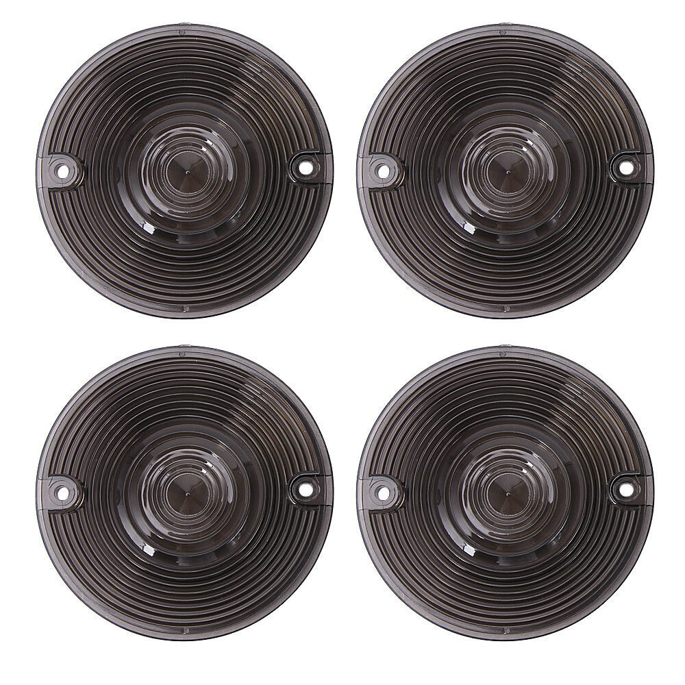 4x Smoked Turn Signal Light Lens Covers For Harley Touring Road Electra Glide