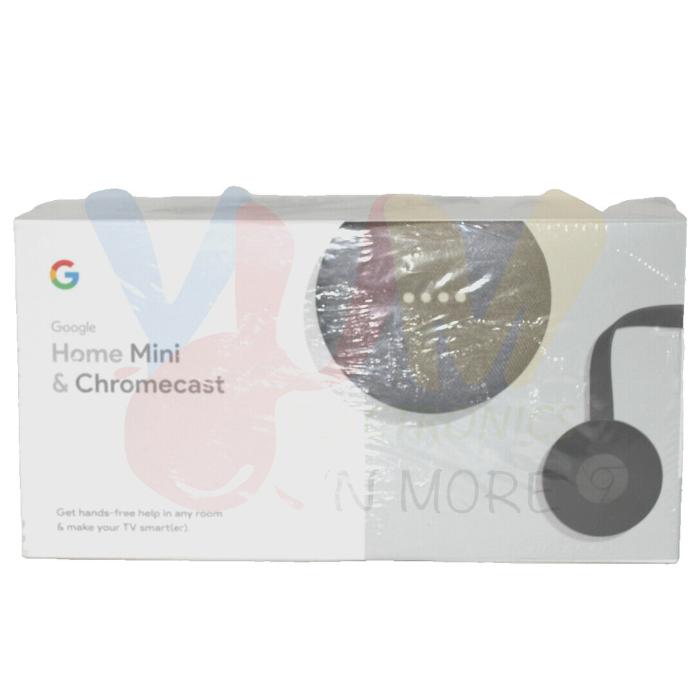 Google Home Mini Google Chromecast Bundle GA00379-US
