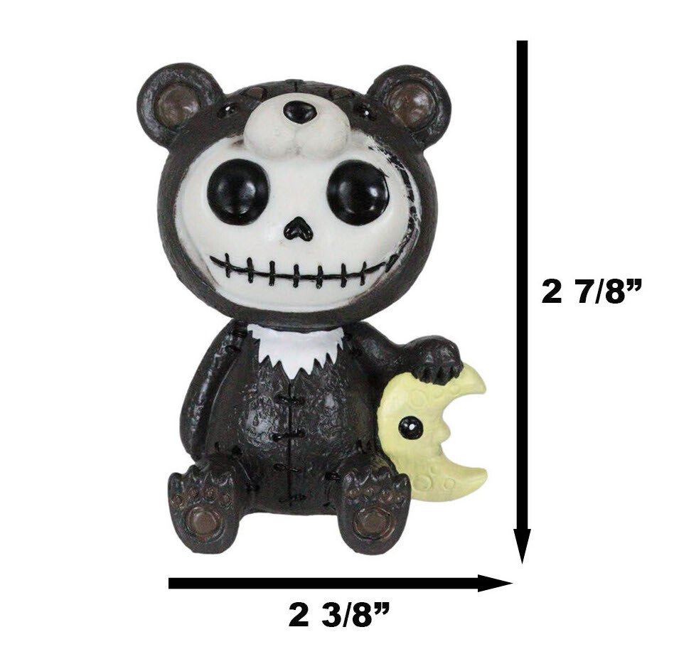 Furrybones Kuma The Black Teddy Bear Costume Skeleton Figurine Furry Bones