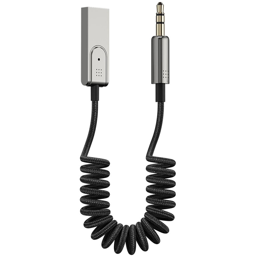 Aux to Bluetooth 5.1 Adapter 3.5mm Bluetooth Receiver Microphone for Car