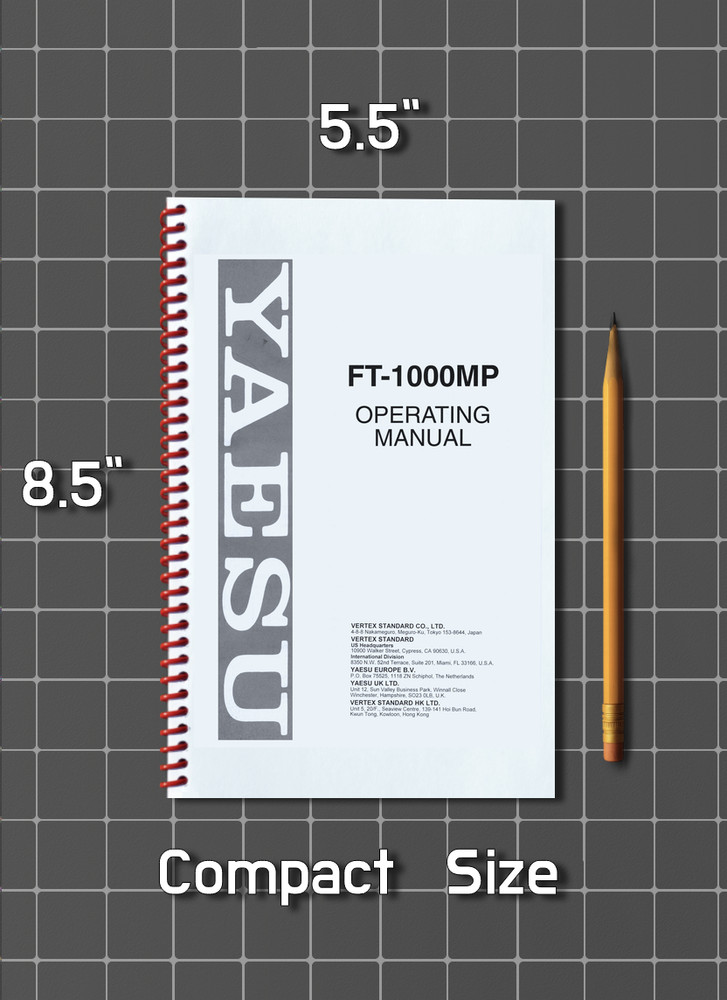 Yaesu FT-1000MP — Operating Manual Guide Reference — 106 Pg — Half Size 5.5x8.5