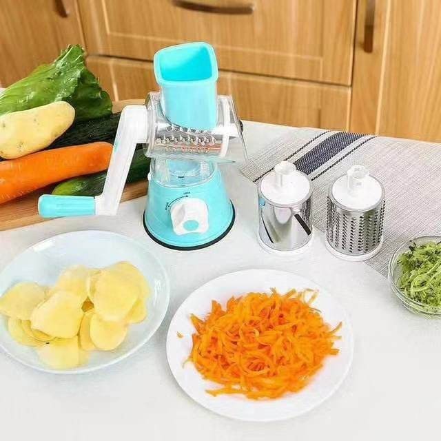 Tabletop Drum Grater, Slicer - Fine Grating, Course Grating, Shredding & Slicing