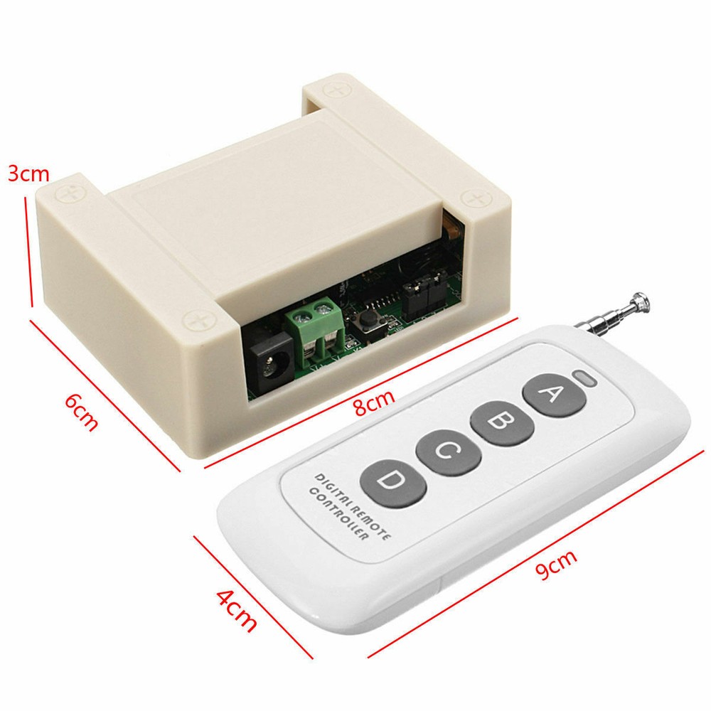 DC 12V Motor Switch Receiver w/ Remote Control For Electric DC Linear Actuator