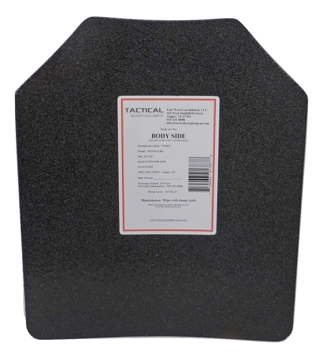 Tactical Scorpion Level III+ / AR500 Body Armor Plates Bobcat Concealment Vest