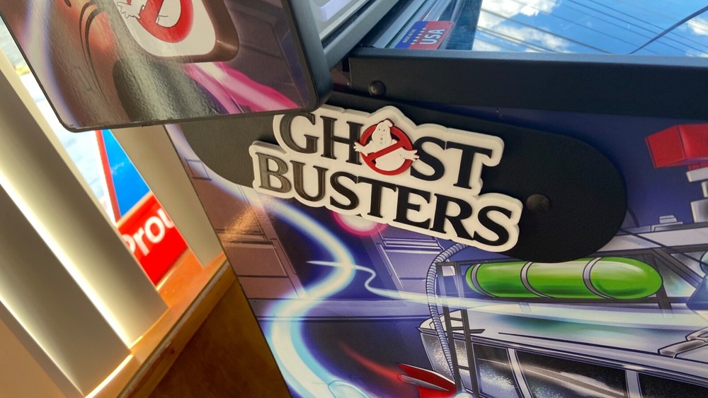 Ghostbusters Pinball Mod BACK BOX HINGE 3D LOGO MOD( sold as a pair)