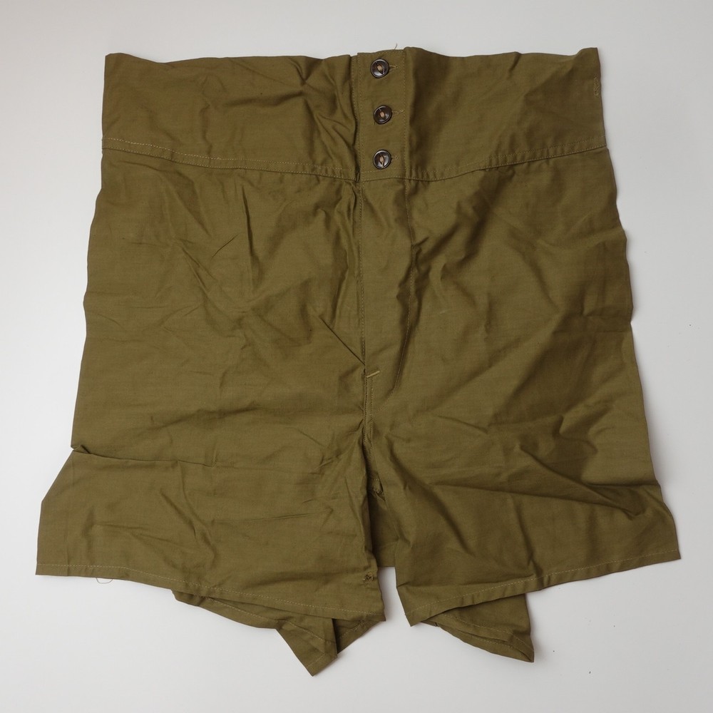 Vintage WWII Military 40s Button Shorts Boxers Size 32 Morton Rose Olive Green