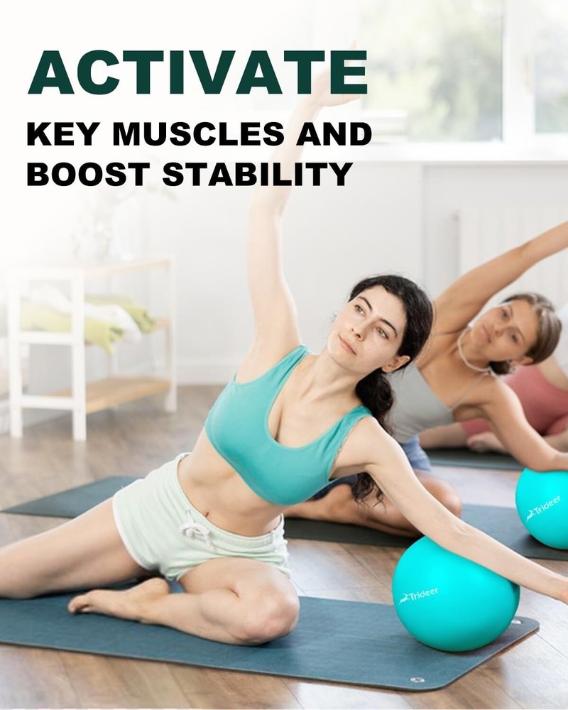 Trideer 9-Inch Pilates Ball - Core Strength & Flexibility Exercise Essential