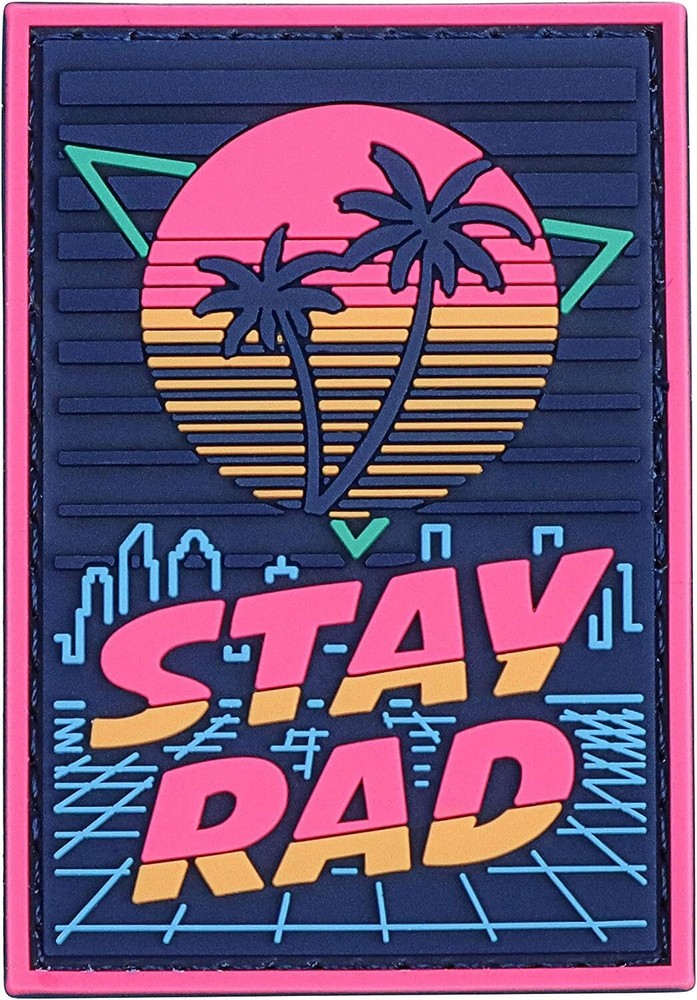 CAT Outdoors Stay Rad PVC Patch - Morale Patch PVC - hook and loop patch