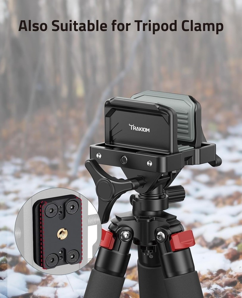 Lightweight Universal Clamp Head for Tripods & Monopods - Adjustable & Versatile